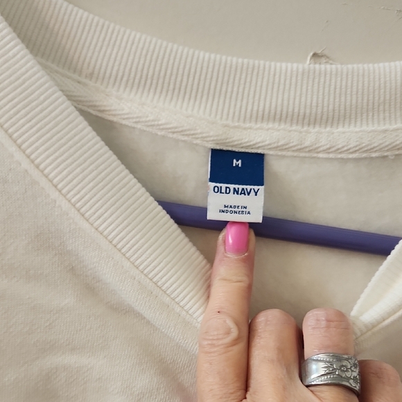 Adult Joy Sweatshirt - White and Red - Picture 2 of 3